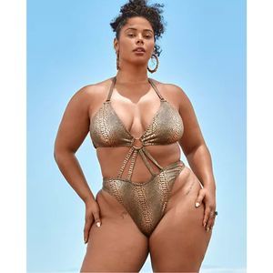 Tabria Majors FTF Agent Fox snakeskin 1 piece swimsuit